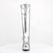 Funtasma EXOTICA-2000 Knee High Boot (Silver Stretch Patent)
