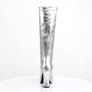 Funtasma EXOTICA-2000 Knee High Boot (Silver Stretch Patent)