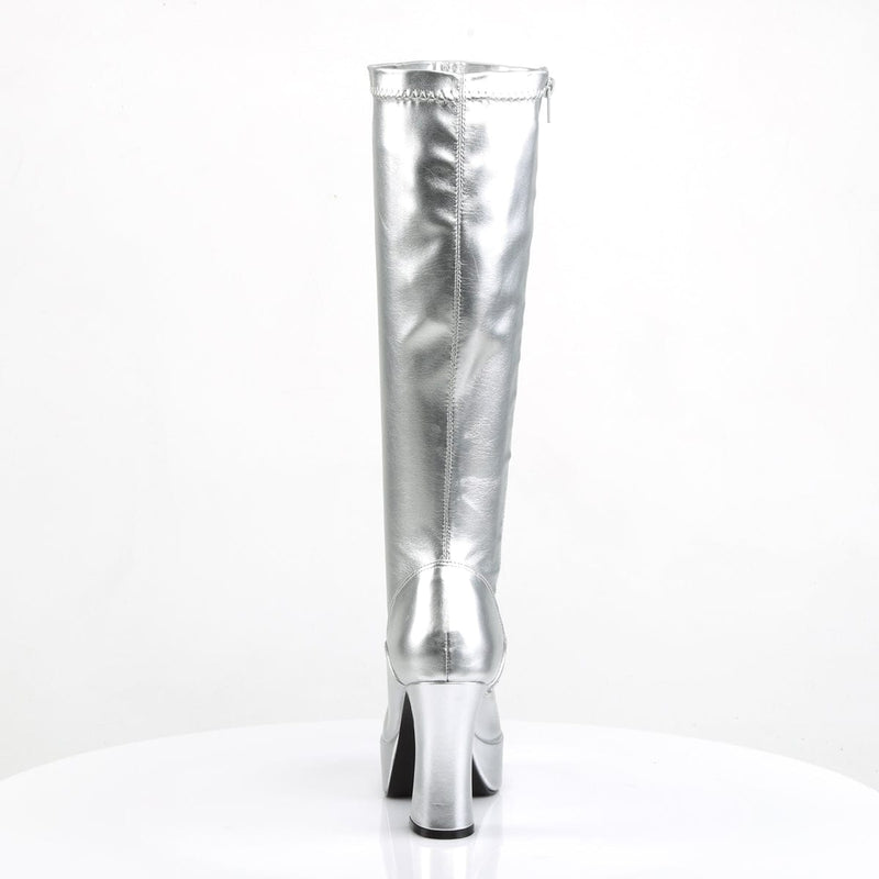 Funtasma EXOTICA-2000 Knee High Boot (Silver Stretch Patent)