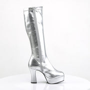 Funtasma EXOTICA-2000 Knee High Boot (Silver Stretch Patent)
