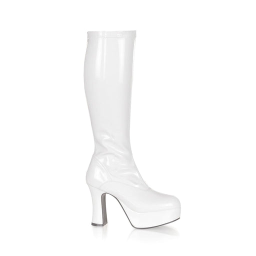 Funtasma EXOTICA-2000 Knee High Boot (White Stretch Patent)