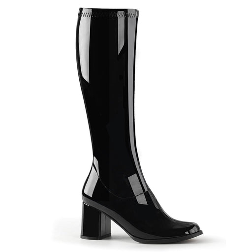 Funtasma GOGO-300 Knee High Boot (Black Stretch Patent)