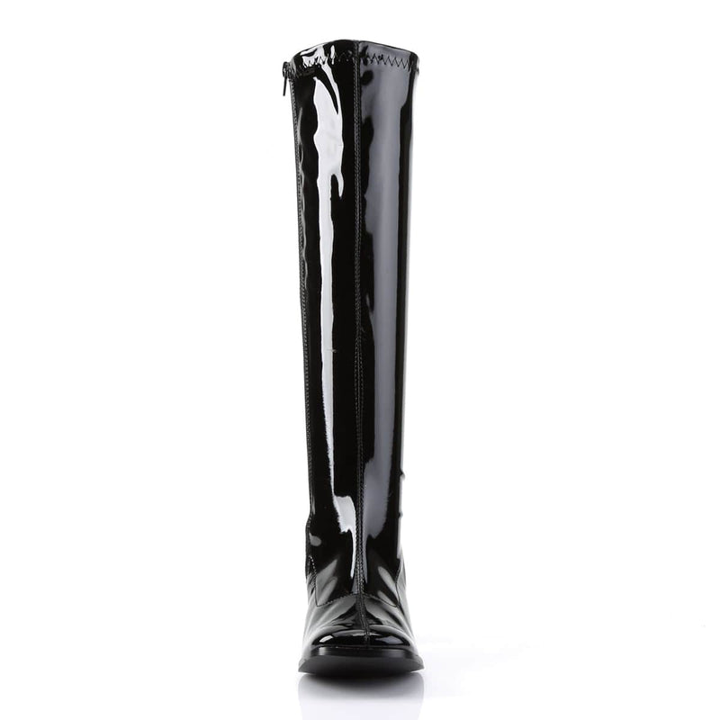 Funtasma GOGO-300 Knee High Boot (Black Stretch Patent)