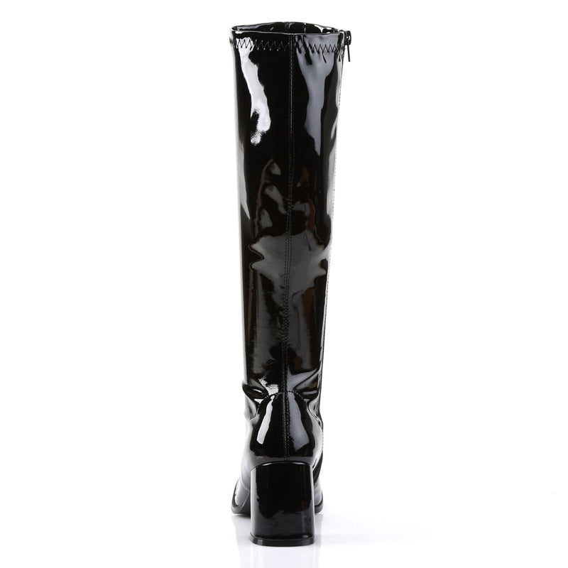 Funtasma GOGO-300 Knee High Boot (Black Stretch Patent)
