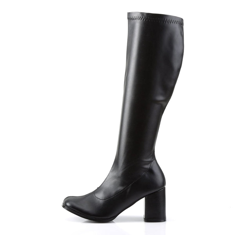 Funtasma GOGO-300 Knee High Boot (Black Stretch Pu)
