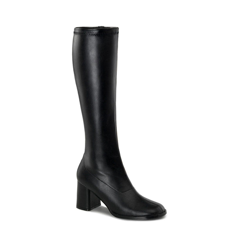 Funtasma GOGO-300 Knee High Boot (Black Stretch Pu)