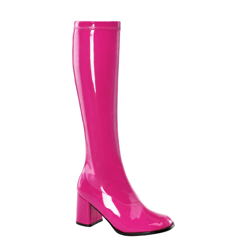 Funtasma GOGO-300 Knee High Boot (Hot Pink Stretch Patent)