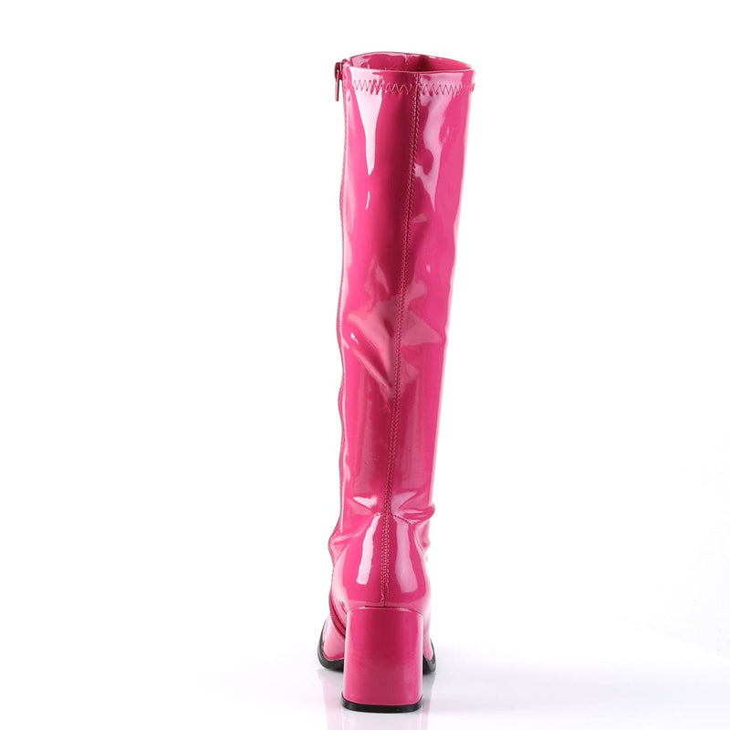 Funtasma GOGO-300 Knee High Boot (Hot Pink Stretch Patent)