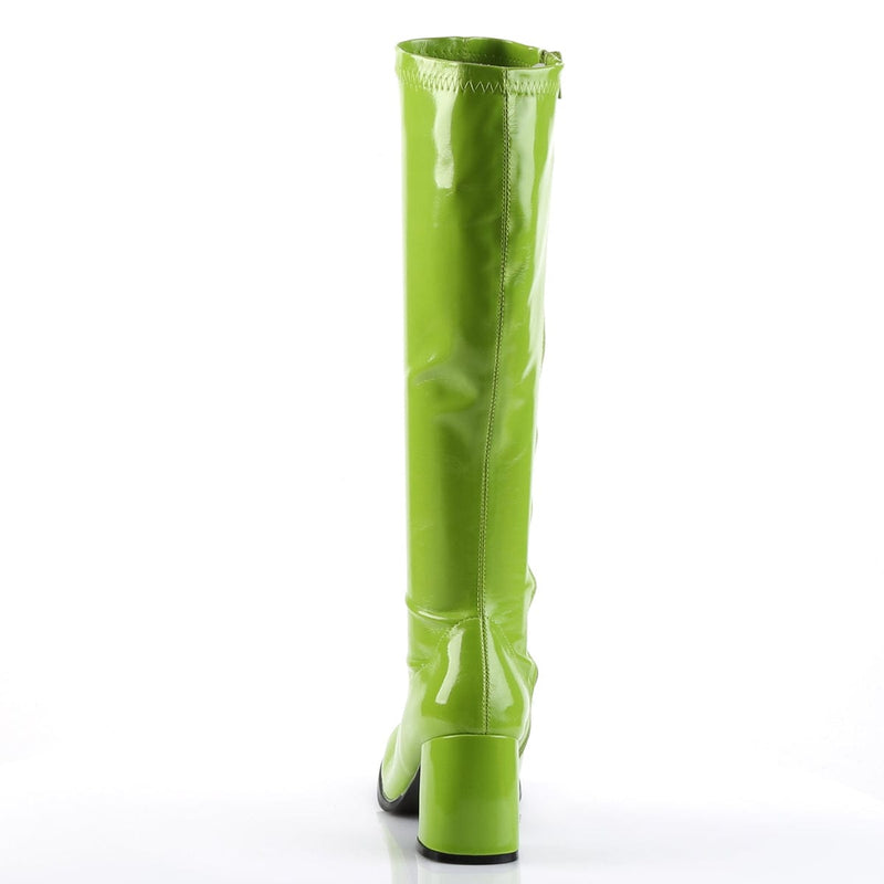 Funtasma GOGO-300 Knee High Boot (Lime Green Stretch Patent)