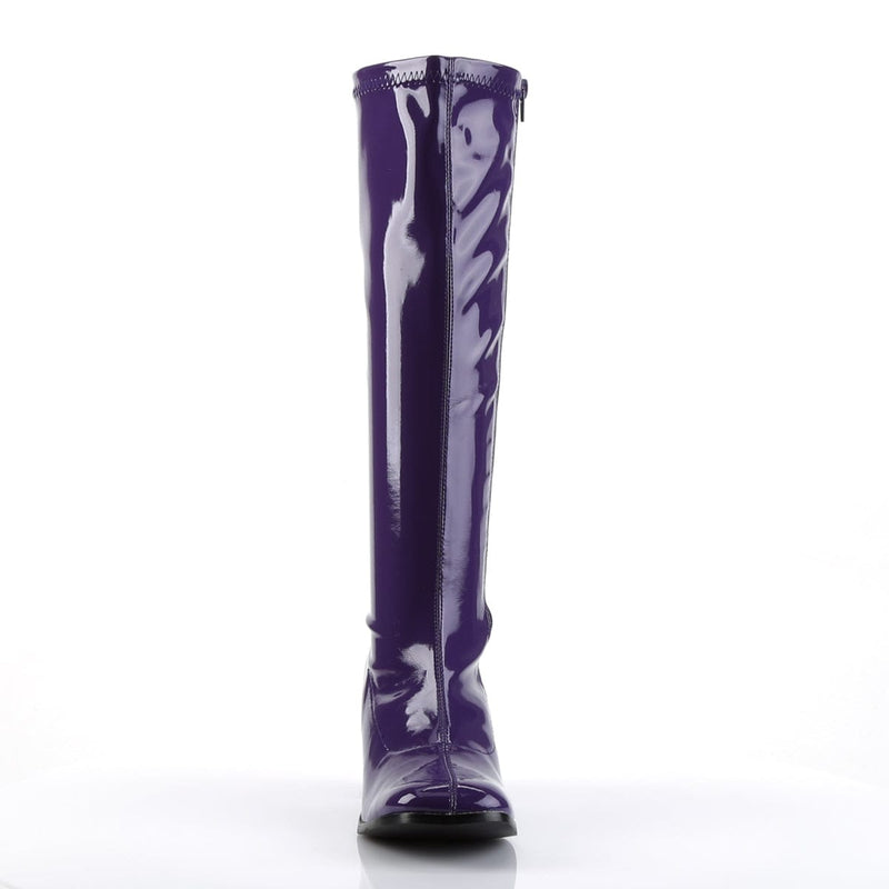 Funtasma GOGO-300 Knee High Boot (Purple Stretch Patent)