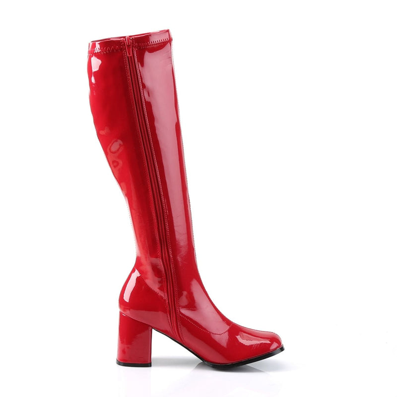 Funtasma GOGO-300 Knee High Boot (Red Stretch Patent)