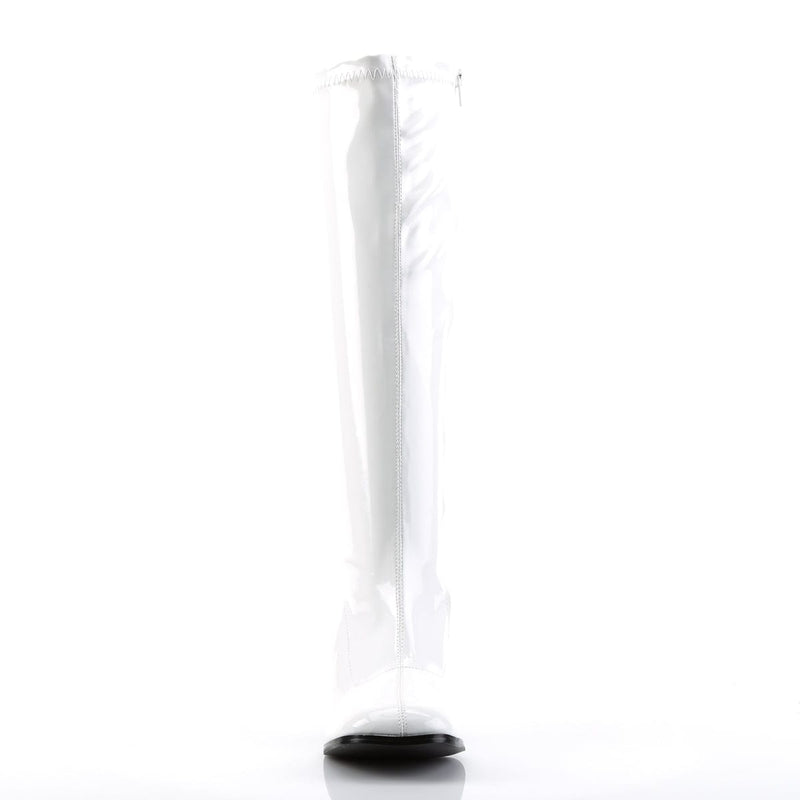 Funtasma GOGO-300 Knee High Boot (White Stretch Patent)