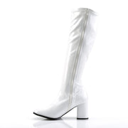 Funtasma GOGO-300 Knee High Boot (White Stretch Patent)