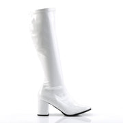 Funtasma GOGO-300 Knee High Boot (White Stretch Patent)