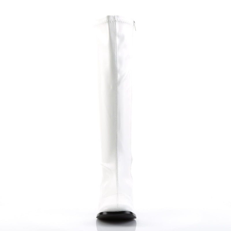 Funtasma GOGO-300 Knee High Boot (White Stretch Pu)