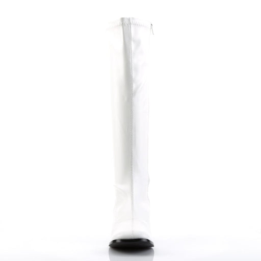 Funtasma GOGO-300 Knee High Boot (White Stretch Pu)