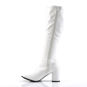 Funtasma GOGO-300 Knee High Boot (White Stretch Pu)