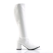 Funtasma GOGO-300 Knee High Boot (White Stretch Pu)