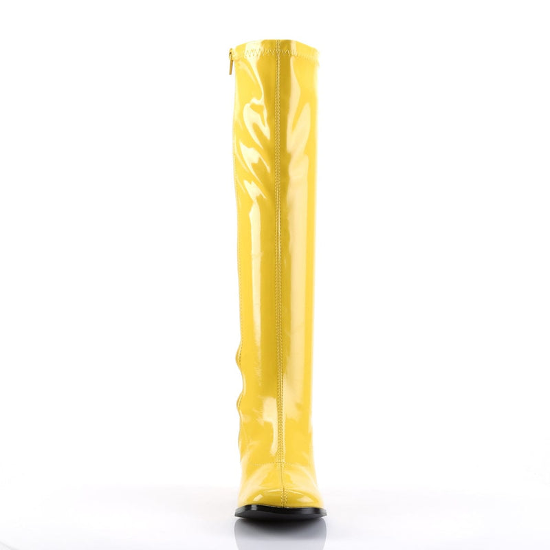 Funtasma GOGO-300 Knee High Boot (Yellow Stretch Patent)