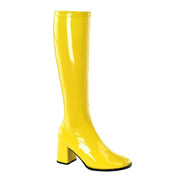 Funtasma GOGO-300 Knee High Boot (Yellow Stretch Patent)