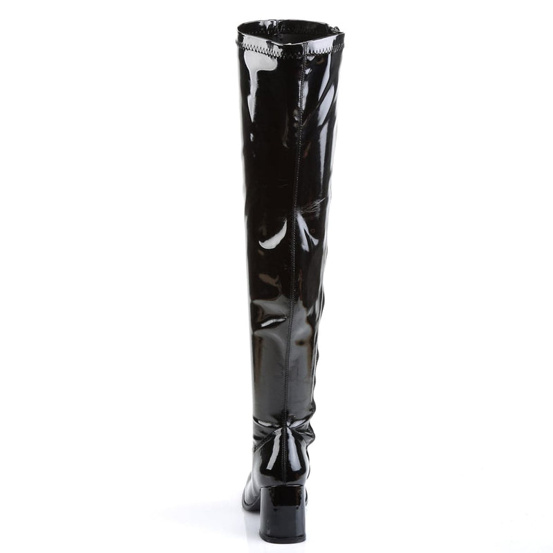 Funtasma GOGO-3000 Knee High Boot (Black Stretch Patent)