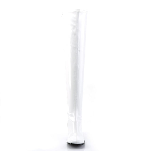 Funtasma GOGO-3000 Knee High Boot (White Stretch Patent)