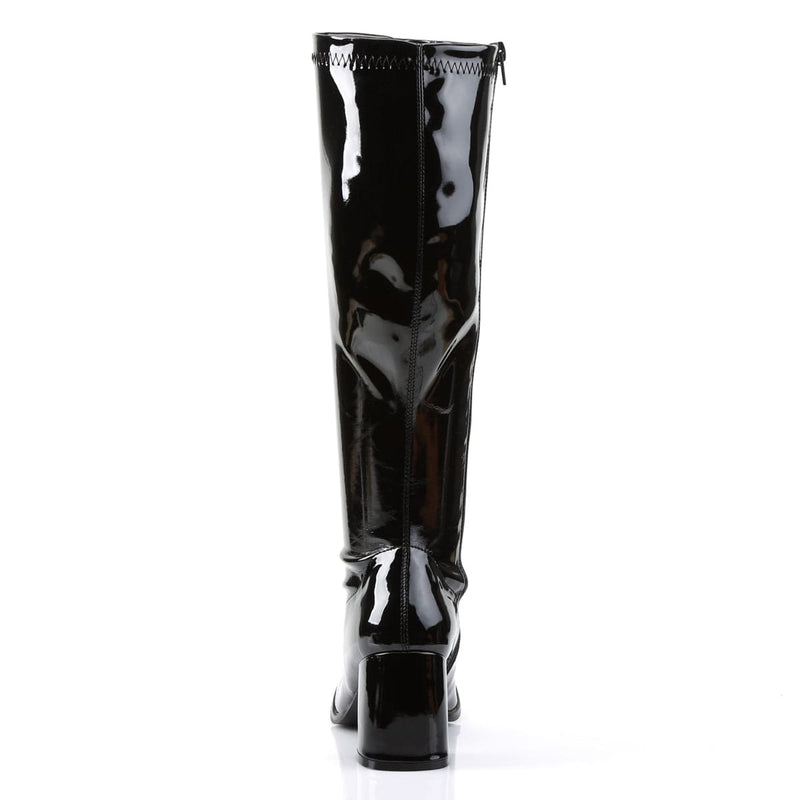 Funtasma GOGO-300WC Knee High Boot (Black Stretch Patent)