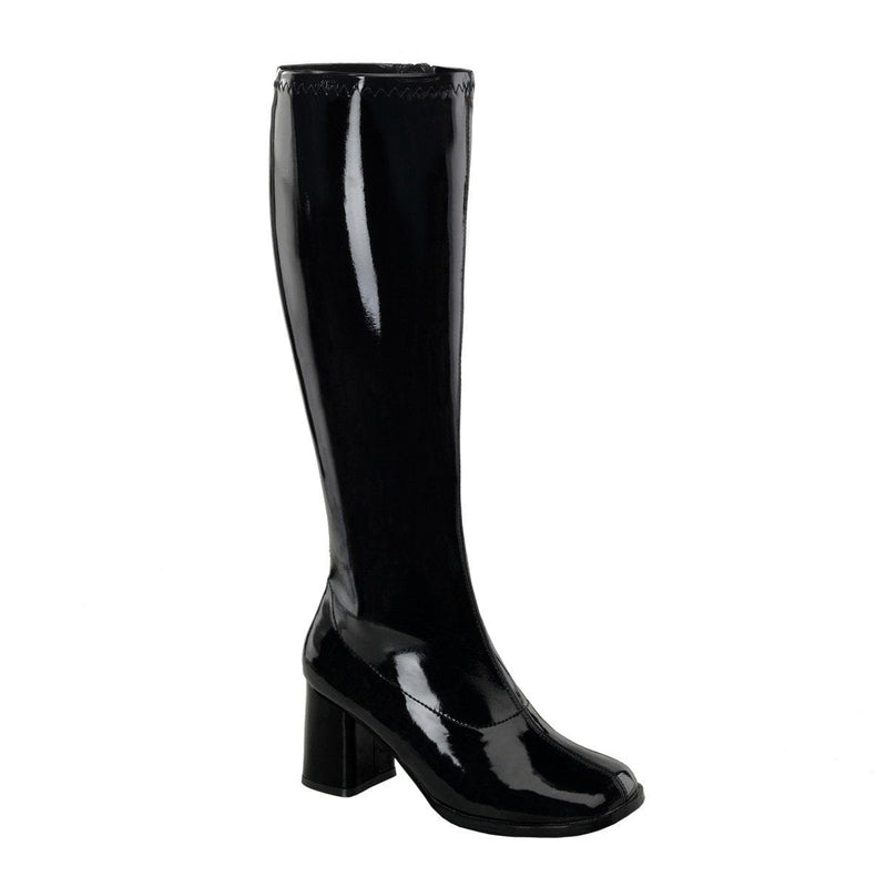 Funtasma GOGO-300WC Knee High Boot (Black Stretch Patent)