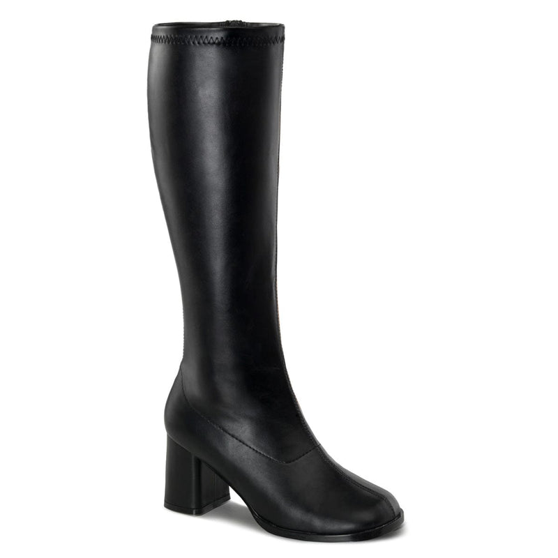 Funtasma GOGO-300WC Knee High Boot (Black Stretch Pu)