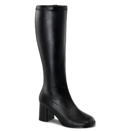 Funtasma GOGO-300WC Knee High Boot (Black Stretch Pu)