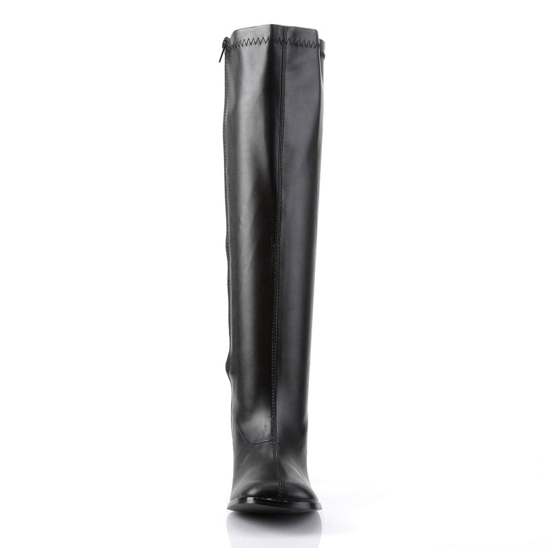 Funtasma GOGO-300WC Knee High Boot (Black Stretch Pu)