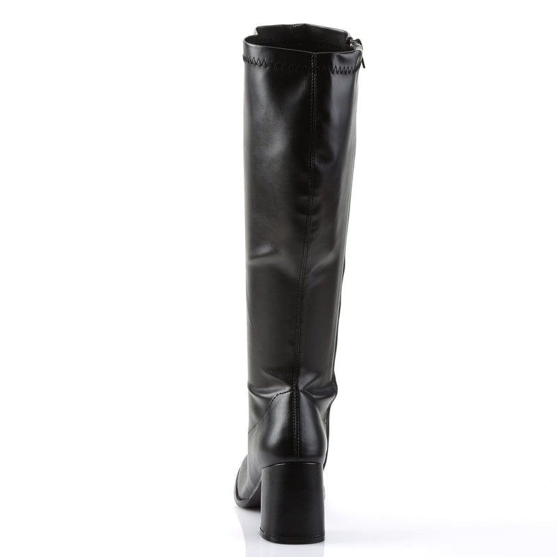 Funtasma GOGO-300WC Knee High Boot (Black Stretch Pu)