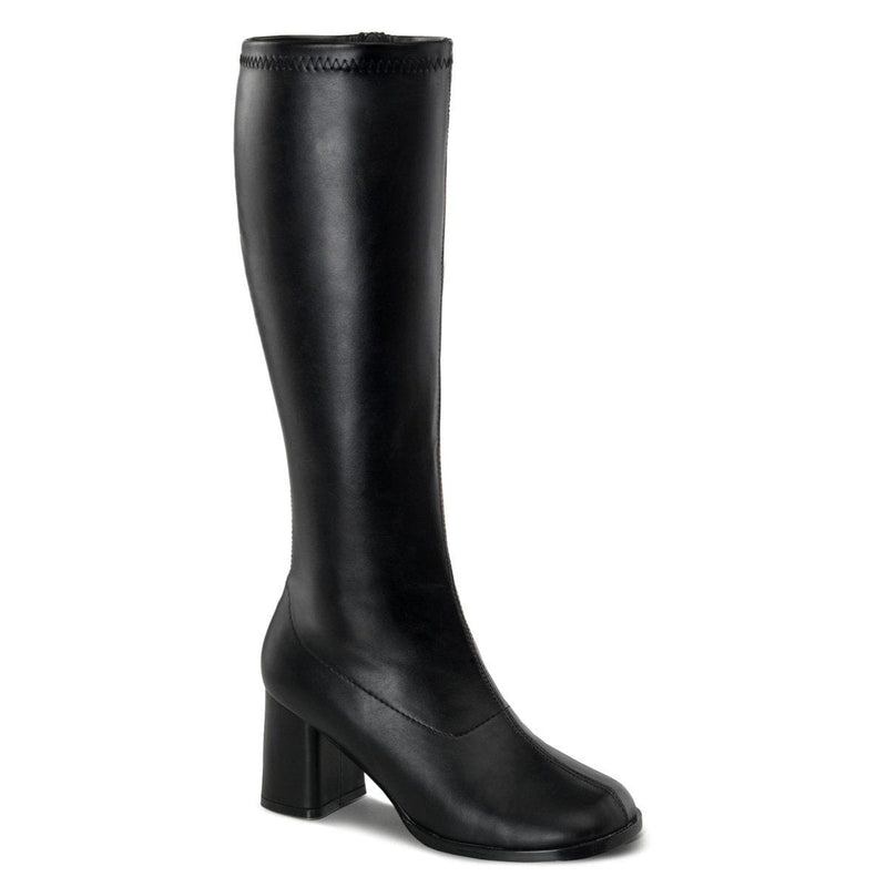 Funtasma GOGO-300WC Knee High Boot (Black Stretch Pu)