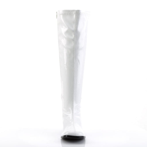 Funtasma GOGO-300WC Knee High Boot (White Stretch Patent)