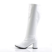 Funtasma GOGO-300WC Knee High Boot (White Stretch Patent)
