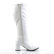 Funtasma GOGO-300WC Knee High Boot (White Stretch Patent)