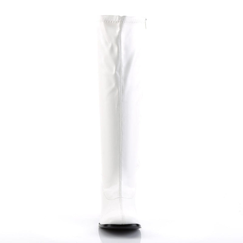 Funtasma GOGO-300WC Knee High Boot (White Stretch Pu)