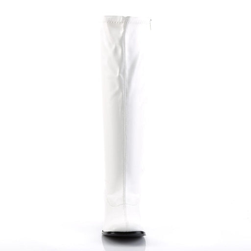 Funtasma GOGO-300WC Knee High Boot (White Stretch Pu)