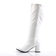 Funtasma GOGO-300WC Knee High Boot (White Stretch Pu)