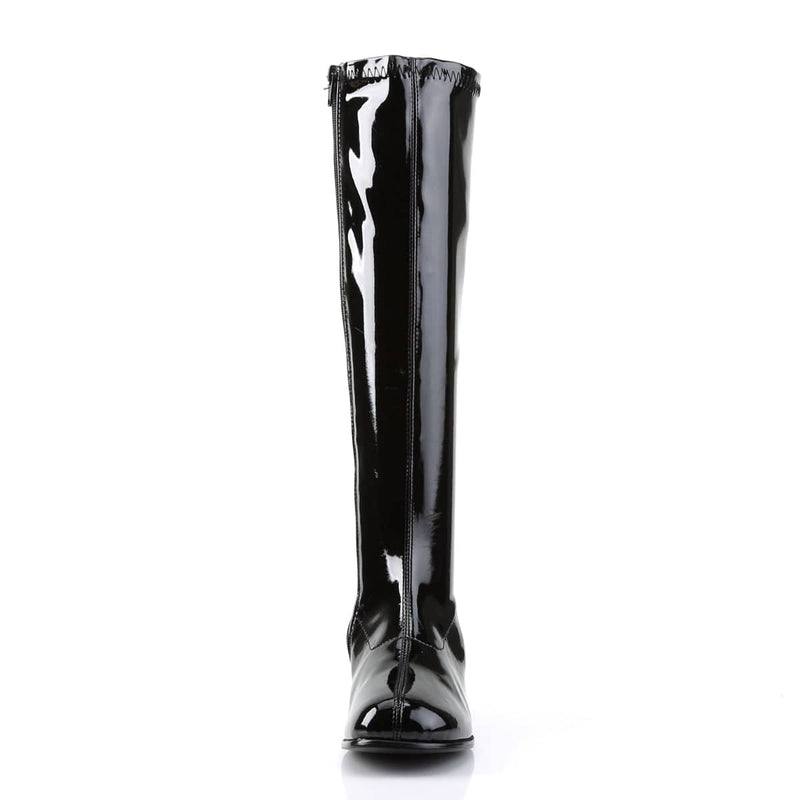 Funtasma RETRO-300 Knee High Boot (Black Stretch Patent)