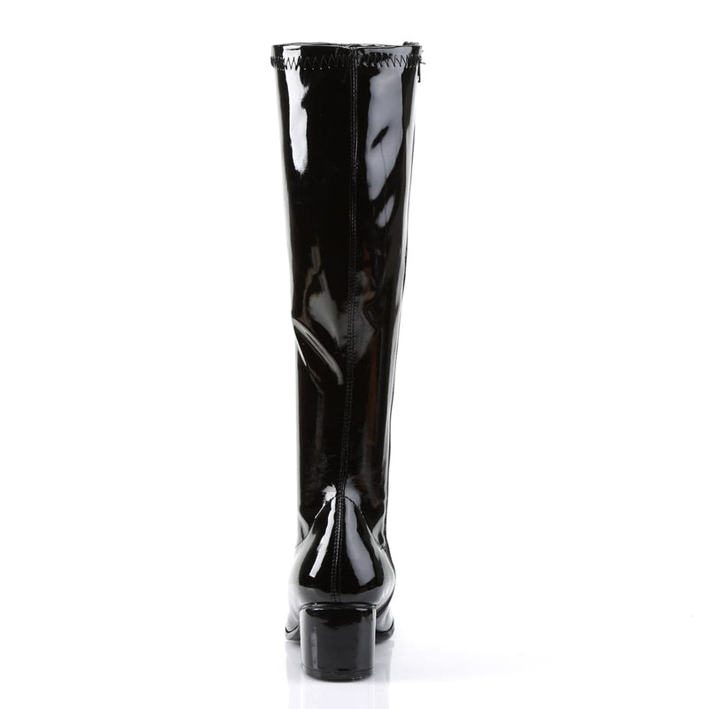 Funtasma RETRO-300 Knee High Boot (Black Stretch Patent)
