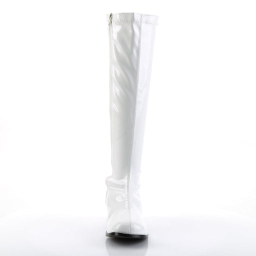 Funtasma RETRO-300 Knee High Boot (White Stretch Patent)