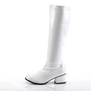 Funtasma RETRO-300 Knee High Boot (White Stretch Patent)