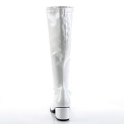 Funtasma RETRO-300 Knee High Boot (White Stretch Patent)
