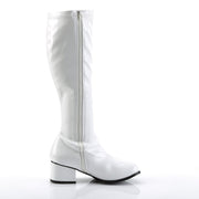 Funtasma RETRO-300 Knee High Boot (White Stretch Patent)