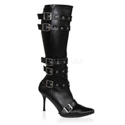 Funtasma SPICY-138 Knee High Boot (Black Stretch Pu)
