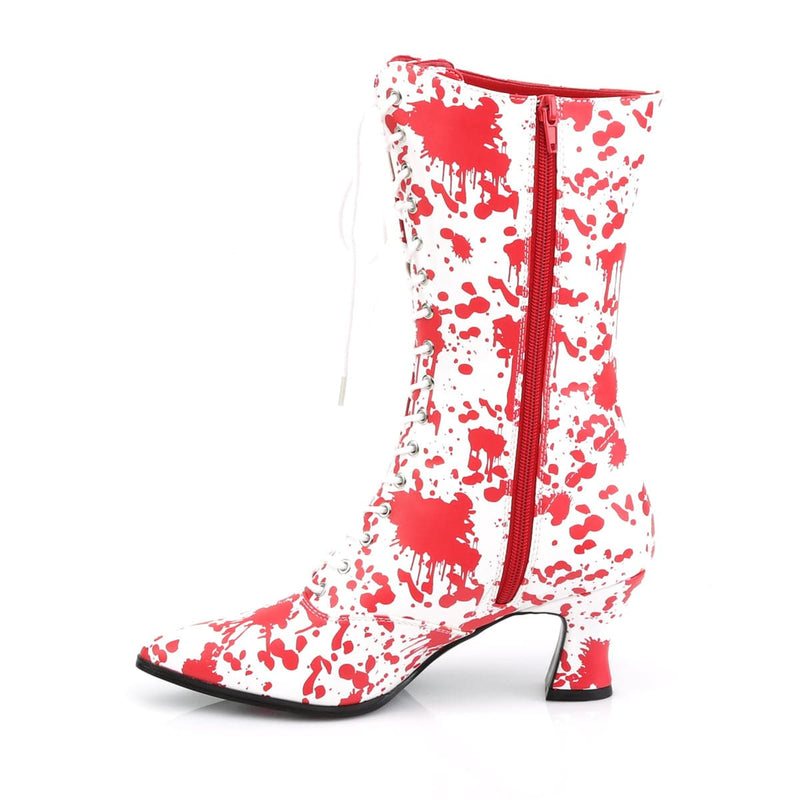 Funtasma VICTORIAN-120BL White-Red Patent