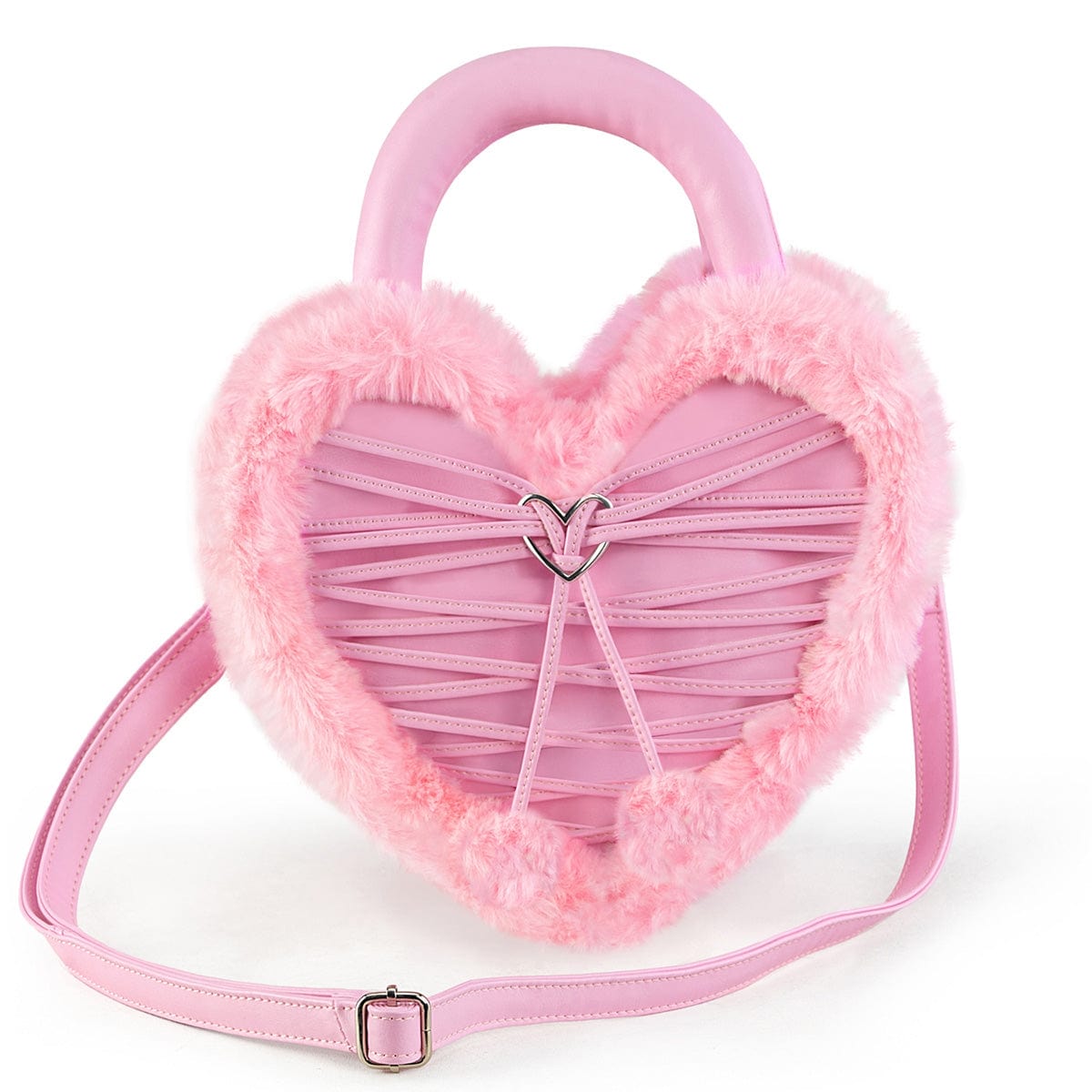 HB-631 Baby PINK VEGAN LEATHER-FAUX FUR Demonia US Size (Women's): ONE SIZE