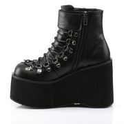 KERA-21 Black Vegan Leather Ankle Boot Demonia US Size (Women's): 5