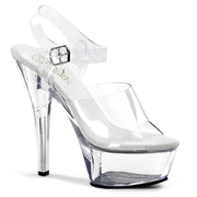 KISS-208 Clear/Clear Platform Sandal Pleaser US Size (Women's): 5
